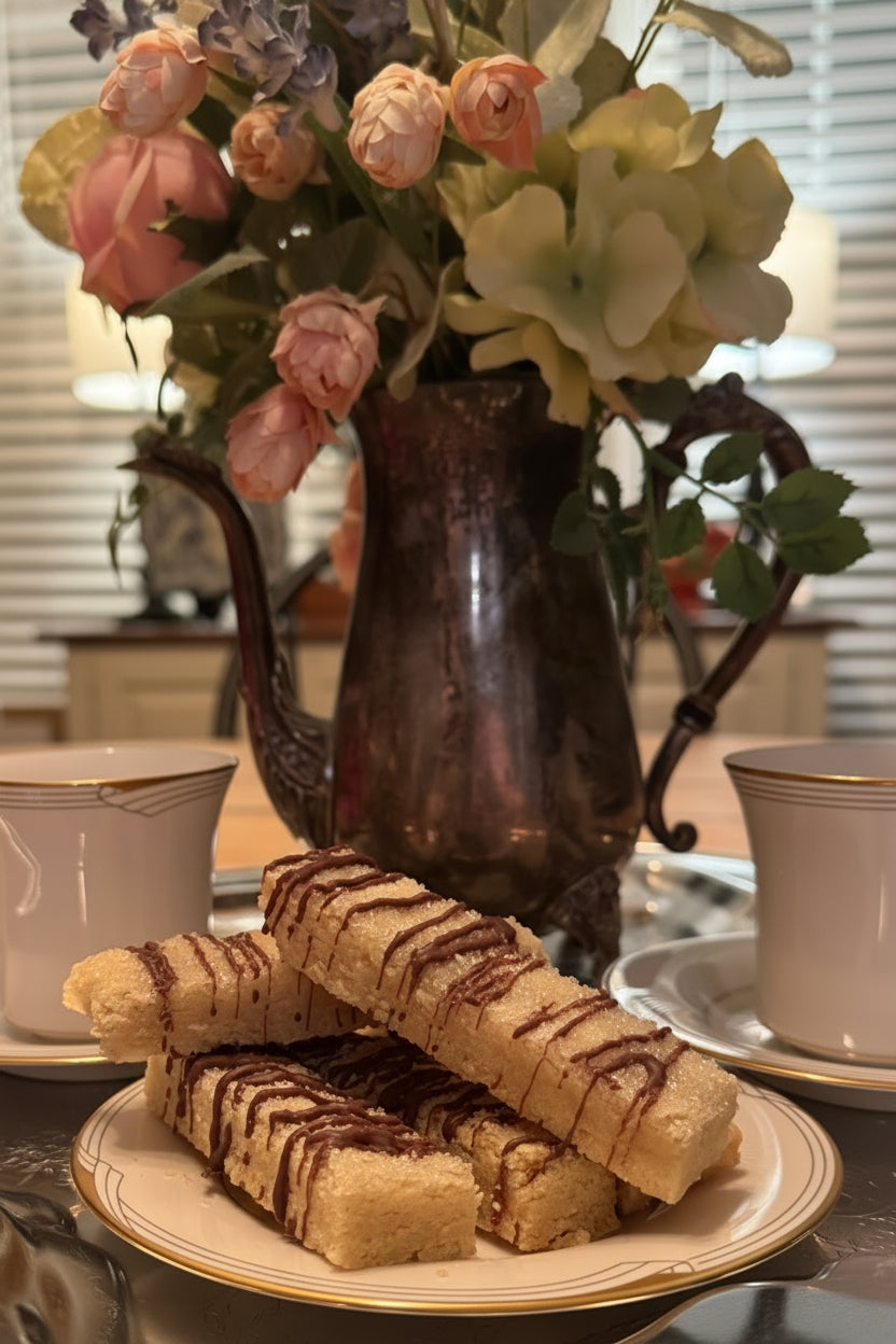 Classic Short Bread w/ Chocolate Drizzle