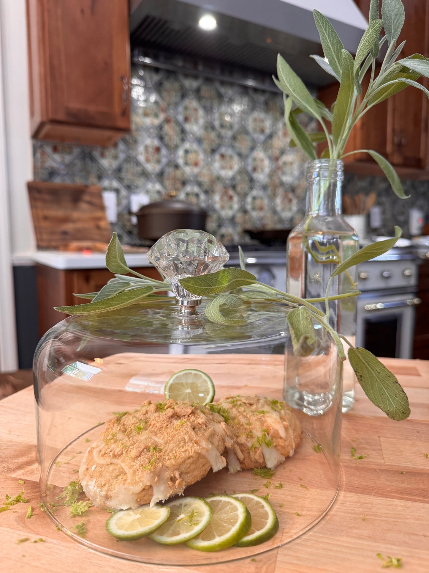 Key Lime Cookie Mix with Cream Cheese Glaze and Graham Cracker Dust