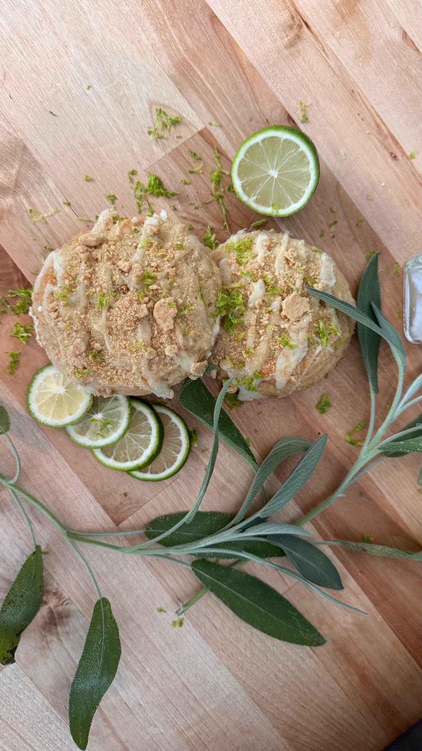 Key Lime Cookie Mix with Cream Cheese Glaze and Graham Cracker Dust