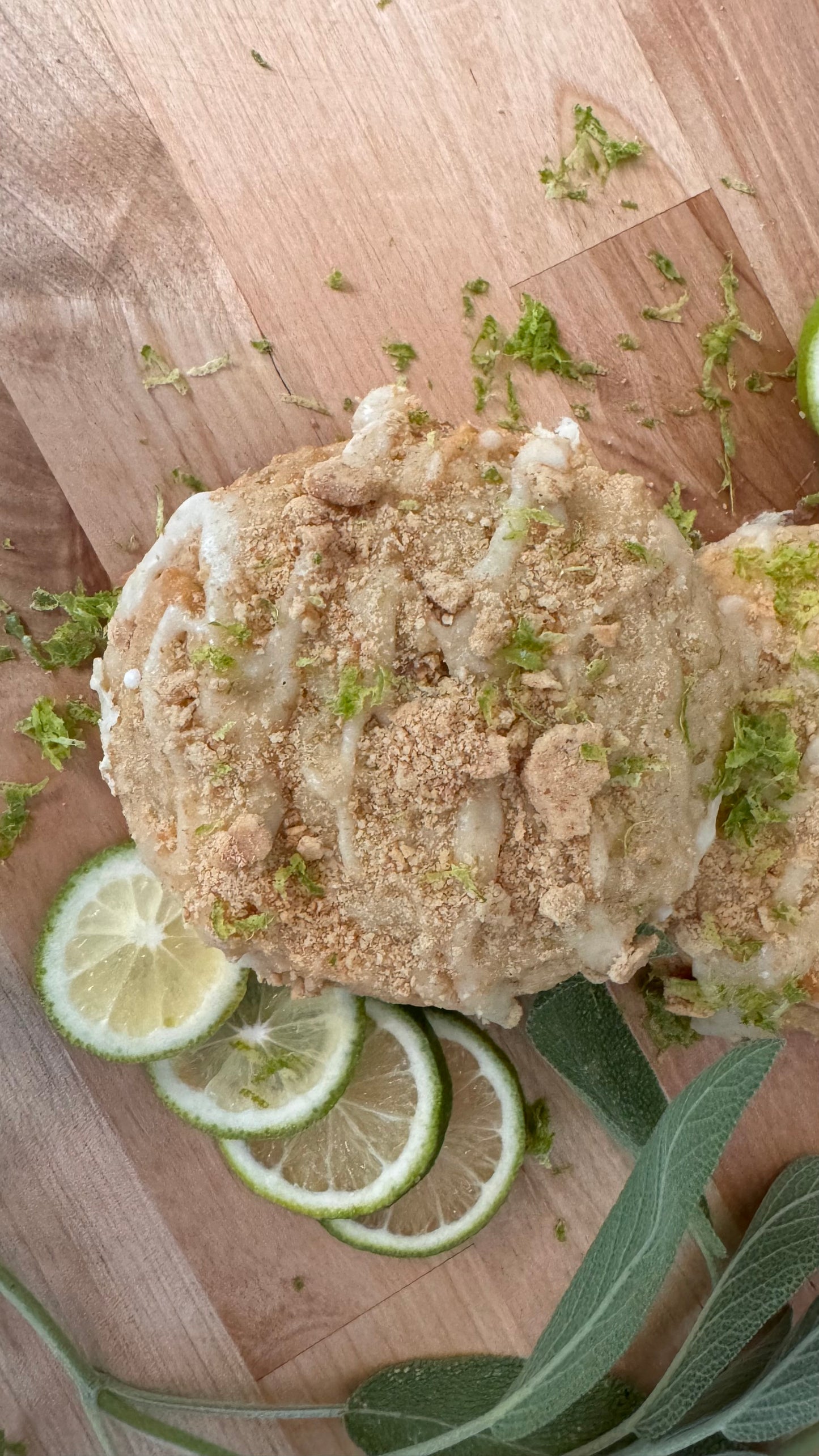 Key Lime Cookie Mix with Cream Cheese Glaze and Graham Cracker Dust