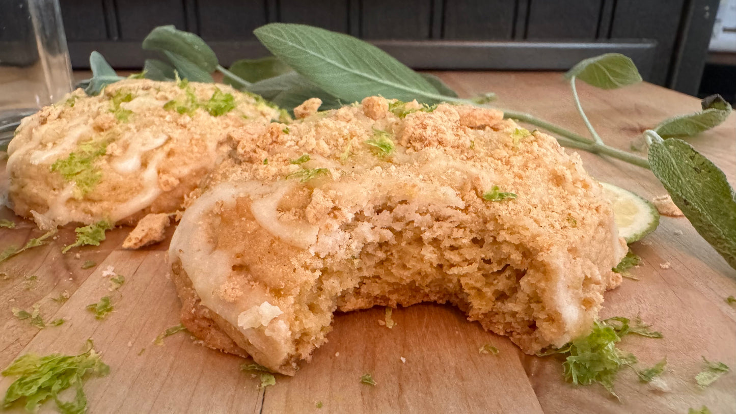 Key Lime Cookie Mix with Cream Cheese Glaze and Graham Cracker Dust